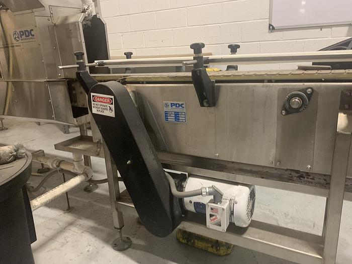 Used Hand Applied PDC Steam Tunnel DUAL ZONE STEAM TUNNEL WITH 16’ X 6’ X 6” LOOP CONVEYOR