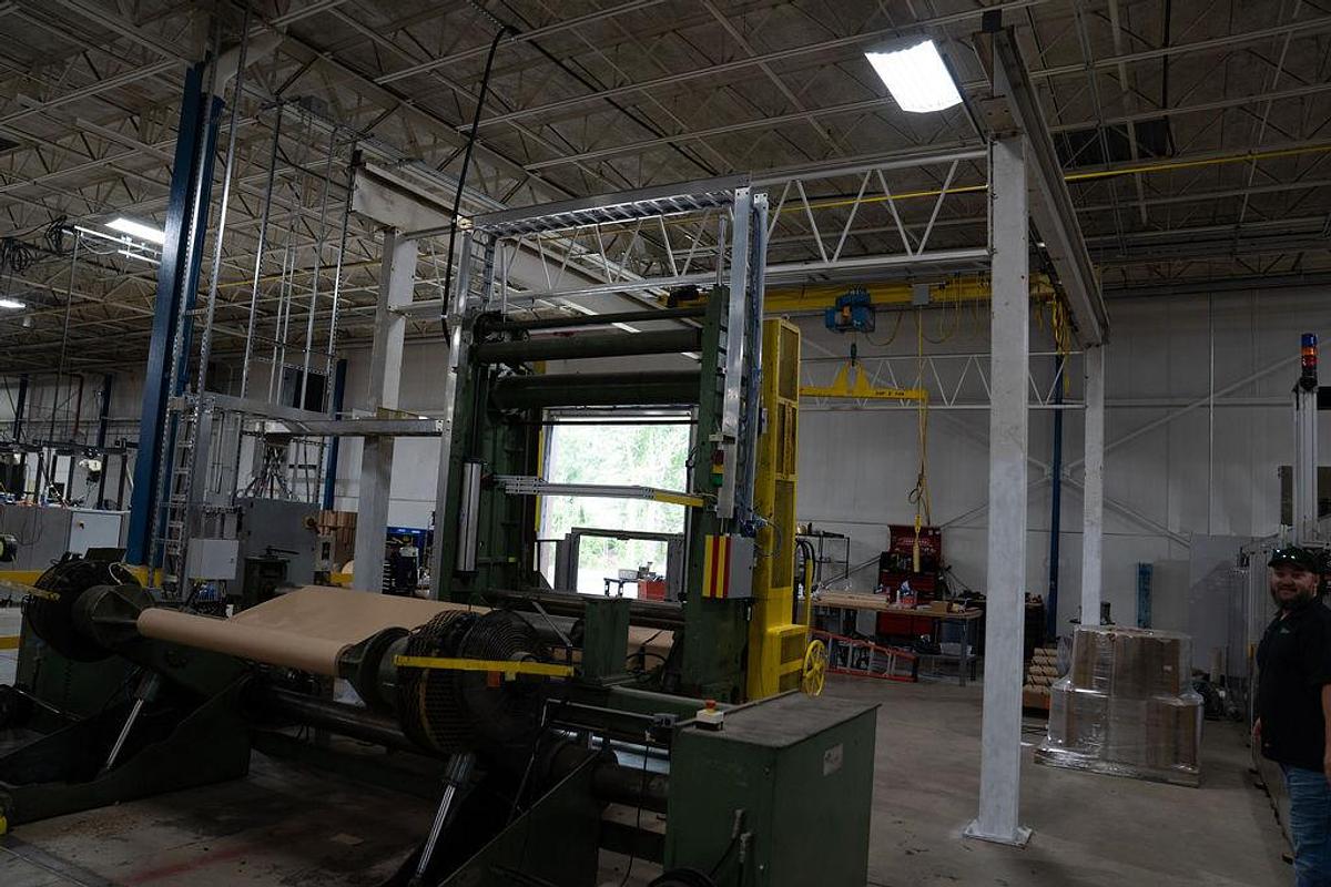 Used 72" CAMERON TWO DRUM SLITTER REWINDER MODEL 438 - 60" REWIND WITH A&F SHAFTLESS UNWIND STAND