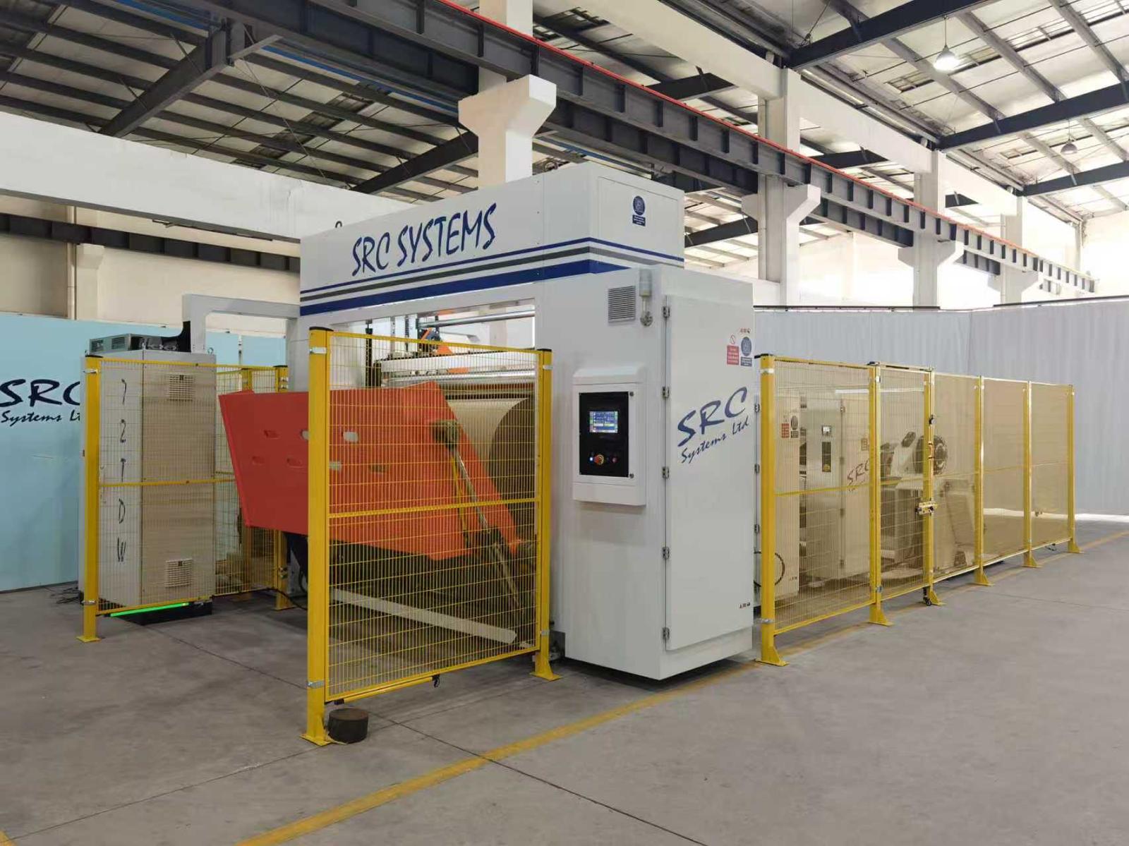 Used 72" - 120" SRC SYSTEMS LTD. MODEL TDW-HD TWO DRUM SLITTER REWINDER