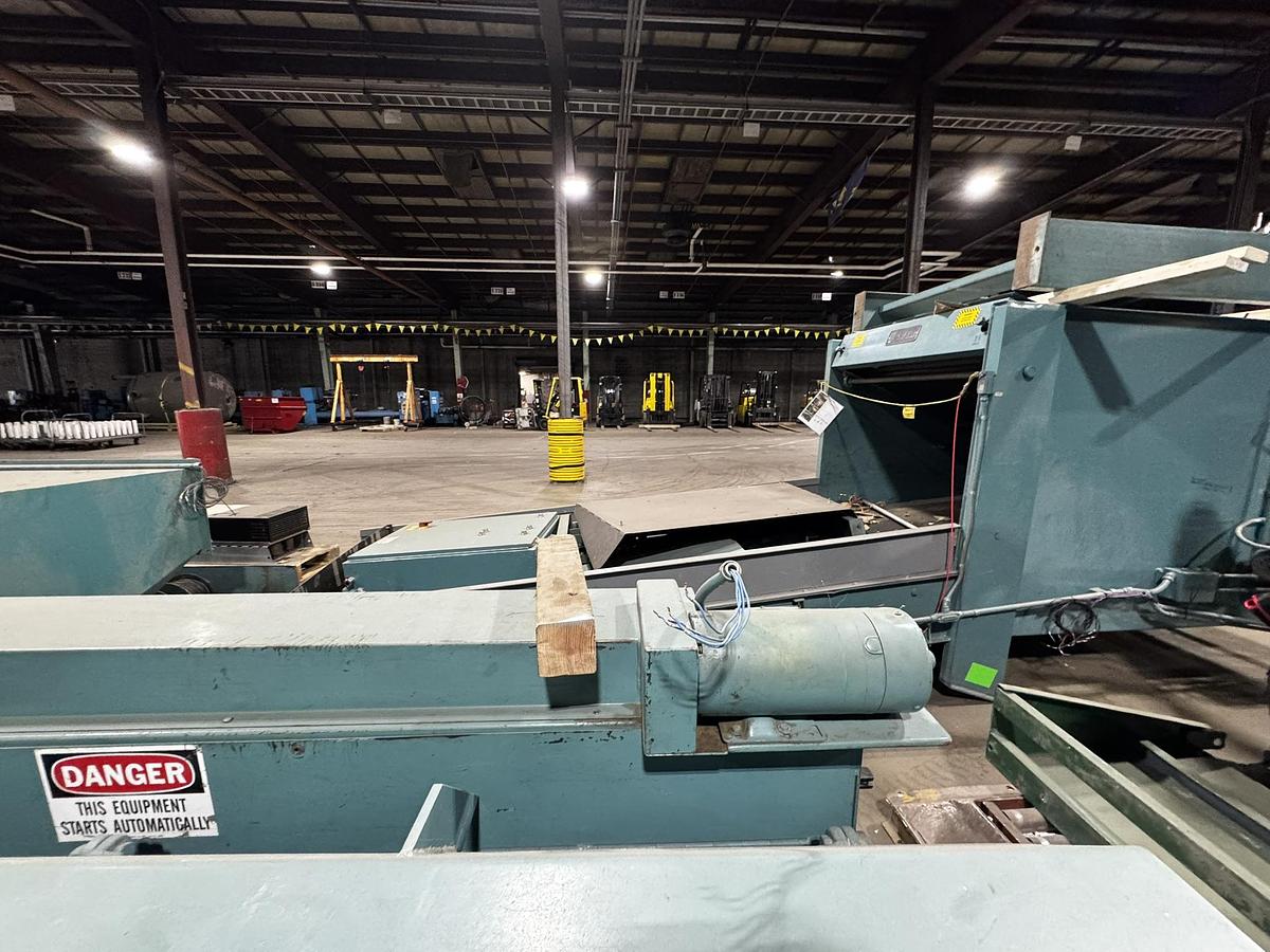 Used MAREN MODEL 72-S-0E-75 40HP HORIZONTAL AUTO-TIE BALER W/ MAREN MODEL 60 SHREDDER & CONVEYOR