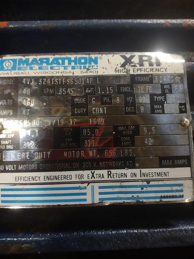 Used CHESTERTON LD17 2X3-10 S/S CENTRIFUGAL PUMP 40 HP