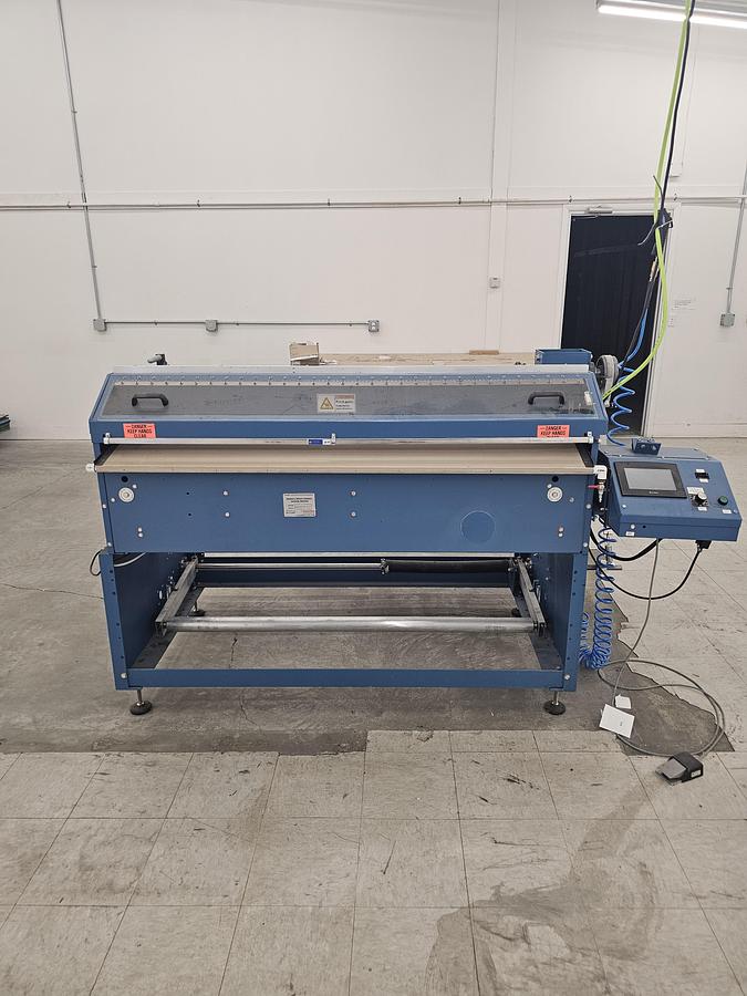 Used 60" WIDE ROSENTHAL SM-60 STRAIGHT KNIFE SHEETER WITH RAZOR SLITTING