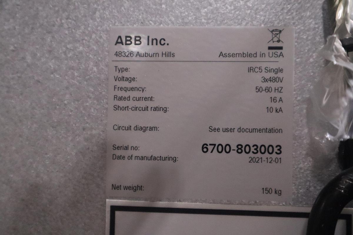 ABB MODEL IRB 6700-300/2.70 ROBOT 6-AXIS MANUFACTURED 2021