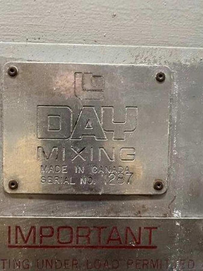 Used 87 CUBIC FOOT CAPACITY DAY MIXING DOUBLE RIBBON MIXER STAINLESS STEEL