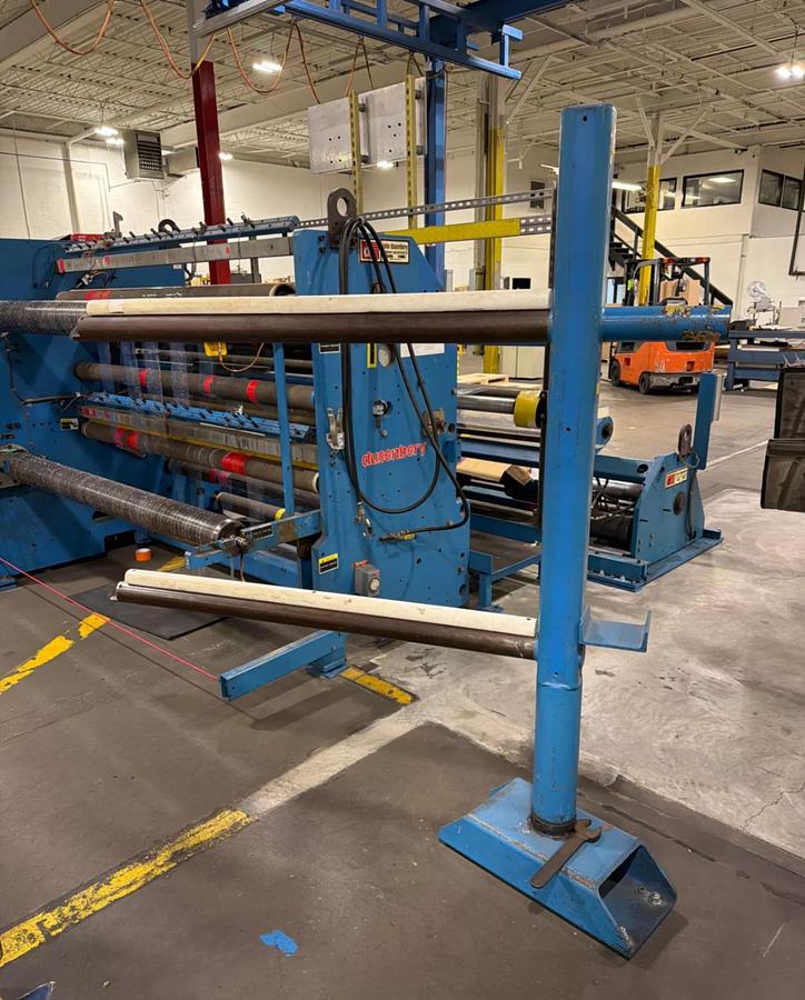 Used 62" DUSENBERY MODEL 835-24 DUPLEX SLITTER REWINDER 24" REWIND DIAMETER