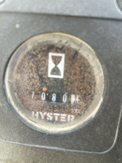 Used 8,000 POUND CAPACITY HYSTER MODEL H80XL PNEUMATIC TIRE TRIPLE STAGE FORKLIFT WITH SIDESHIFT