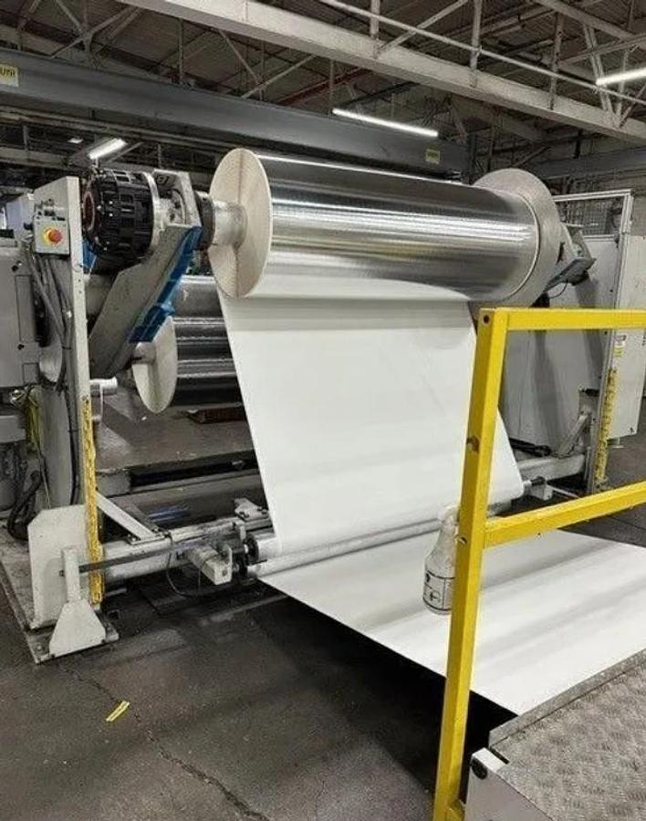 Used 62" WIDE GHEZZI & ANNONI MODEL FA 300 NV FULLY AUTOMATIC TAPE SLITTER MFG 2020