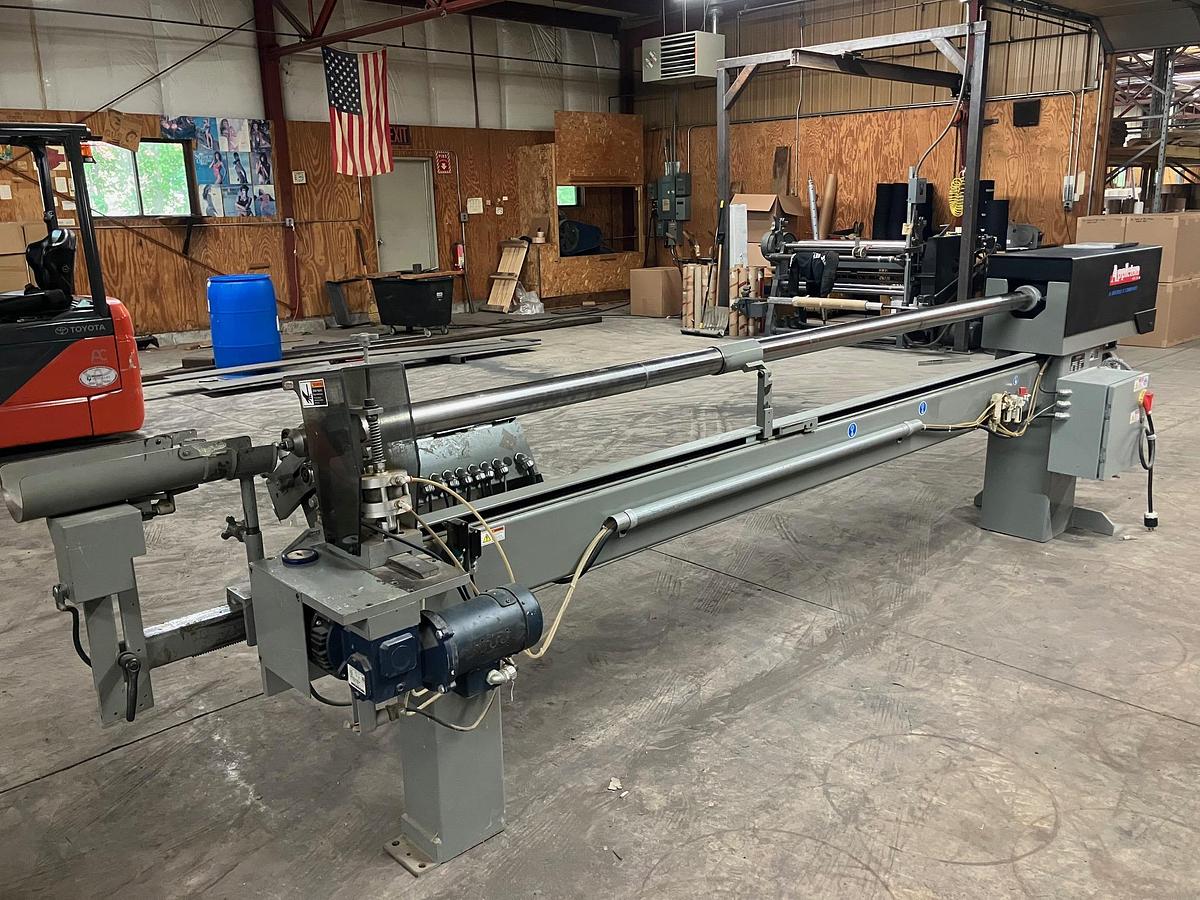 Used APPLETON MODEL A301 AUTOMATIC CORE CUTTER 120" LONG X 3" DIA. CORES 