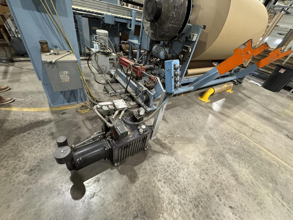 Used 72" WIDE JENNERJAHN MODEL SRA-72 COUNTER ROLL SLITTER REWINDER