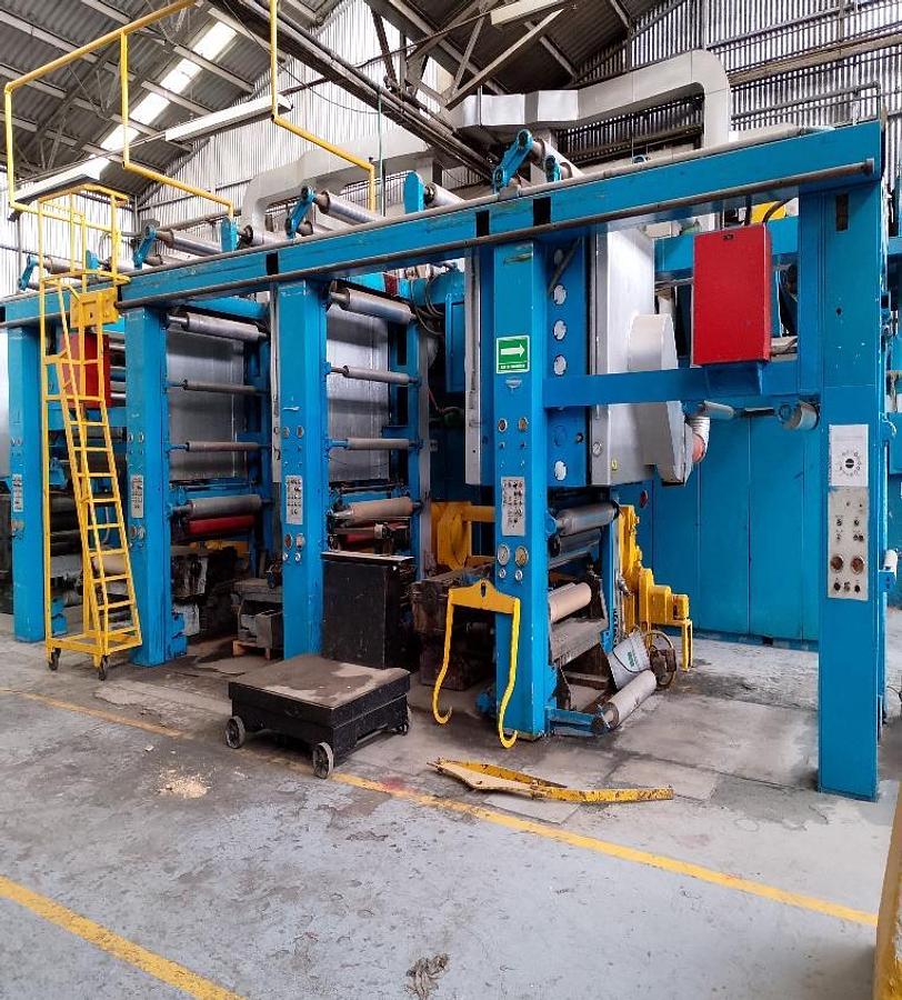 Used 40" (1050mm) WIDE TECMO FLEXO COATING & EMBOSSING LINE - ALUMINUM FOIL & FILM