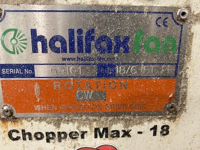 Used HALIFAX  FAN SIZE  18/6 PT PB 3 HP MOTOR