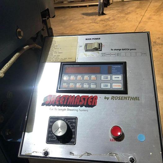 Used 30" ROSENTHAL MODEL SM-30 SHEETMASTER SHEETER