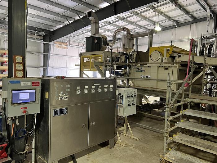Used 2.5M PRESS TECHNOLOGIES - HYMAC WETLAP MACHINE MODEL 100 HP-SF WITH HEAVY DUTY PRESS COMPLETELY REBUILT  2018
