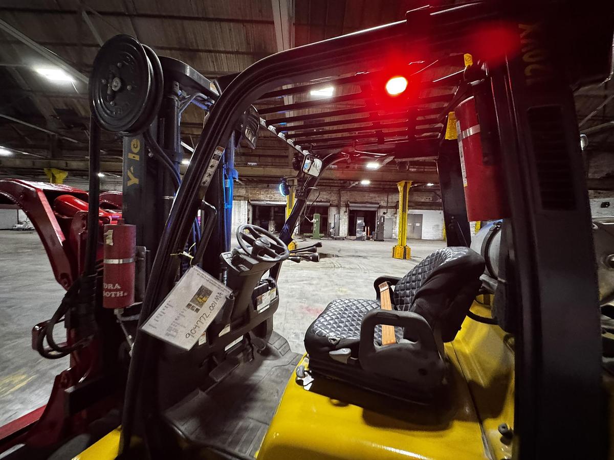 Used 12,000 POUND YALE GC120VXPRS FORKLIFT WITH 72" BOLZONI CLAMP MANUFACTURED 2021