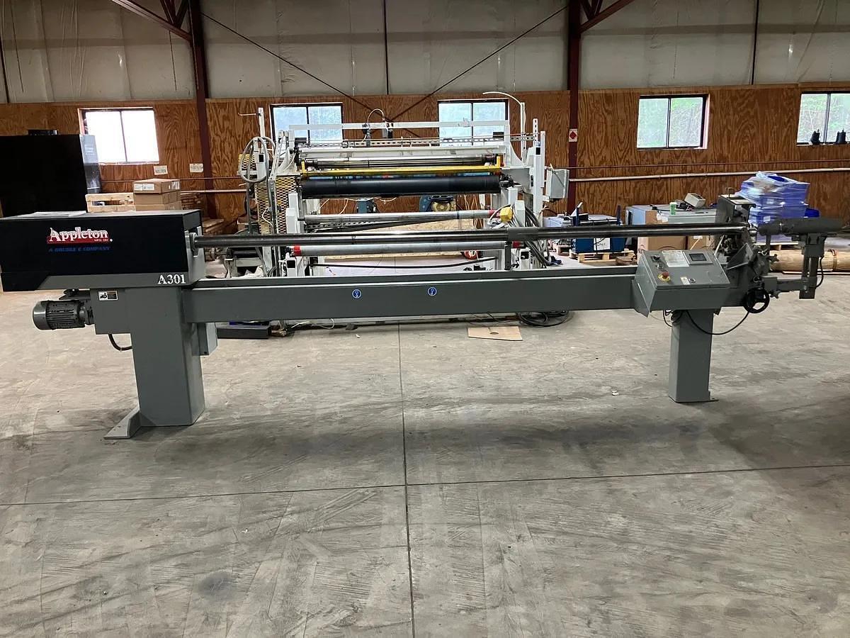 Used 120" APPLETON A301 AUTOMATIC CORE CUTTER MFG 2017