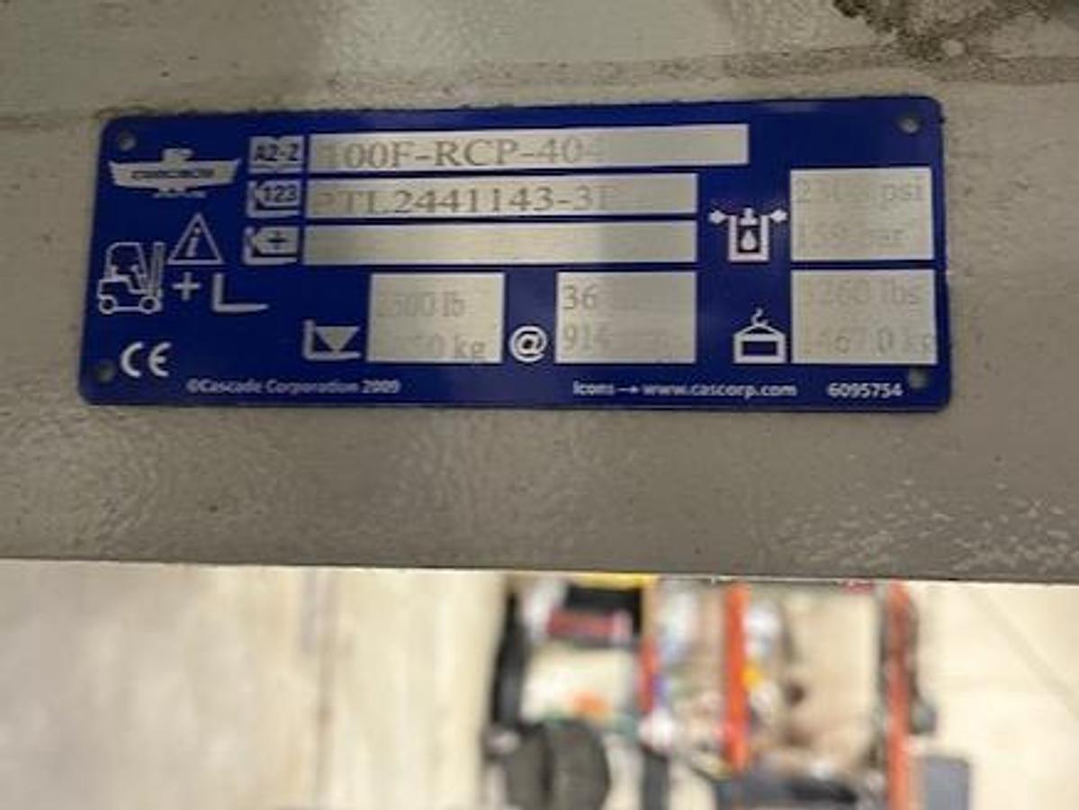 Used 12,000 POUND YALE MODEL GLC120VXPRS FORKLIFT WITH 72" CASCADE PAPER ROLL CLAMP MANUFACTURED 2019