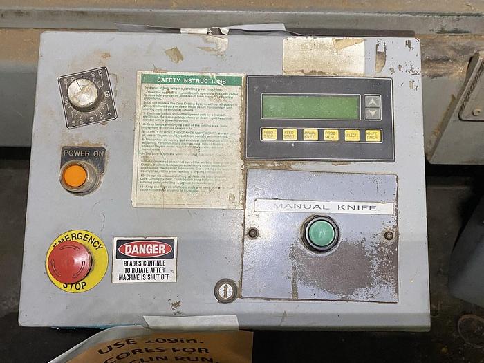 Used 128" APPLETON 210 SEMI- AUTOMATIC CORE CUTTER