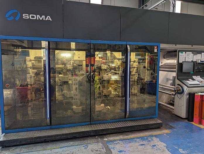 Used 33.5" (850MM) SOMA OPTIMA 1 CI GEARLESS PRINTING PRESS 8 COLOR MFG 2015