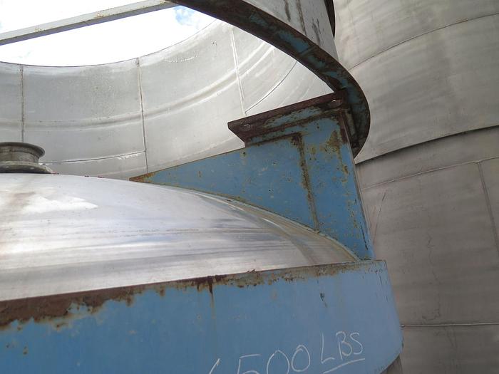 Used FIBERPREP MODEL 15 M CU HELICO PULPER 14' DIA. X 12' HIGH S/S