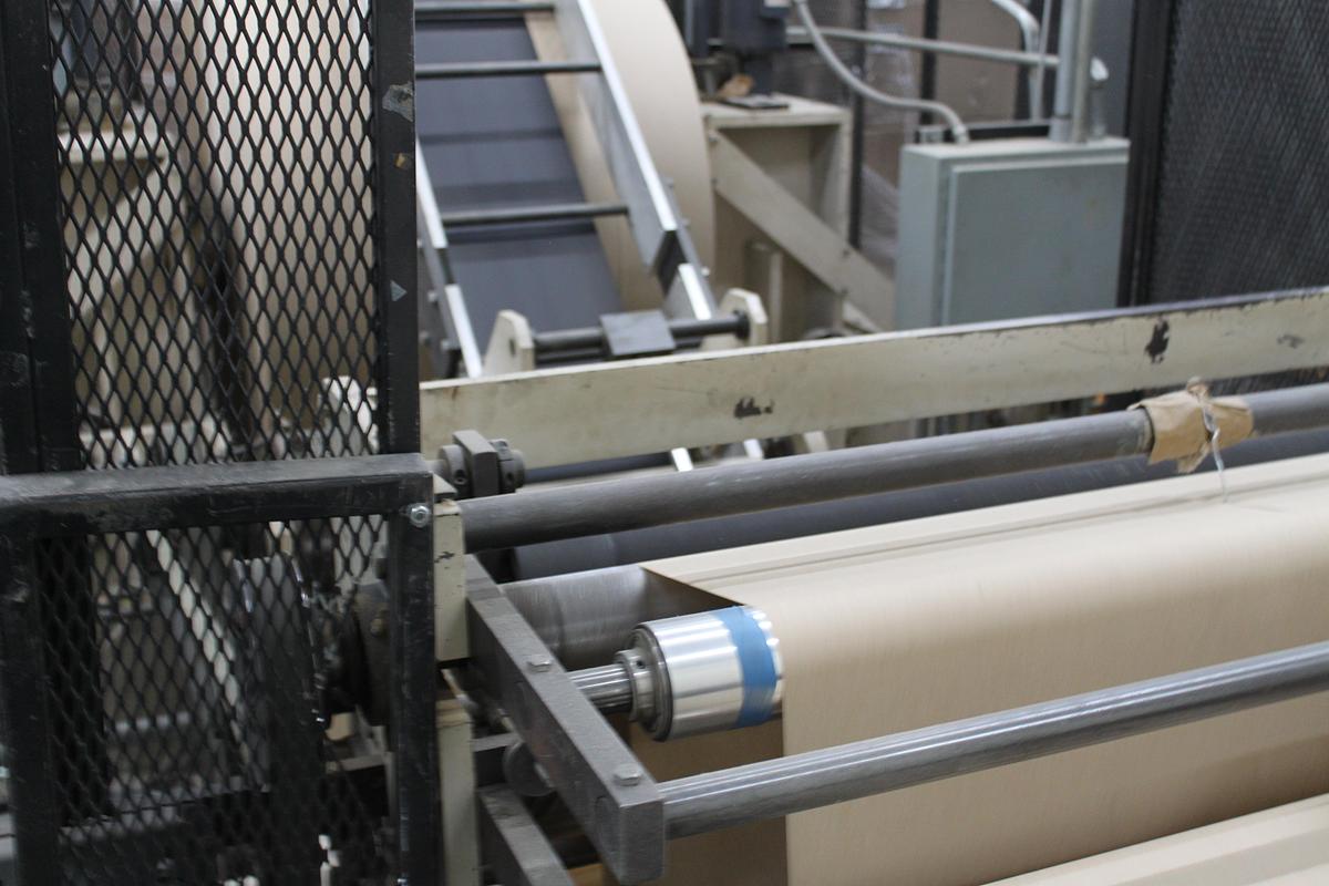 Used 37" WIDE GREENBAY ENGINEERING SINGLE FOLD DISPENCER TOWEL WITH BRETTING BANDER