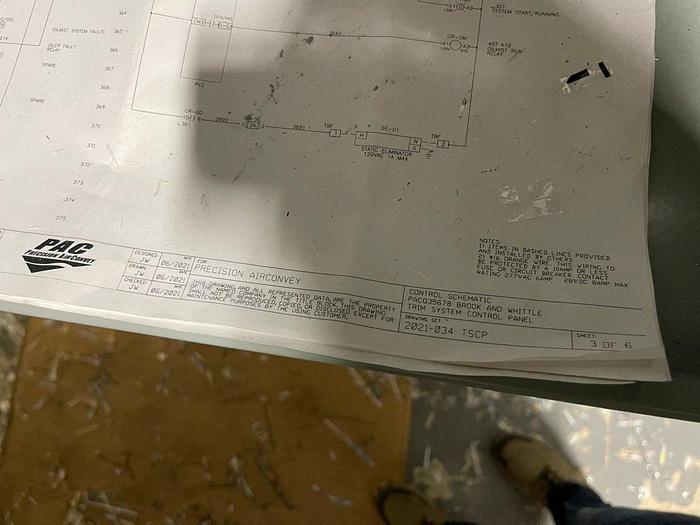 Used PAC PRECISION AIR CONVEY TRIM CHOPPER AND BLOWER SYSTEM