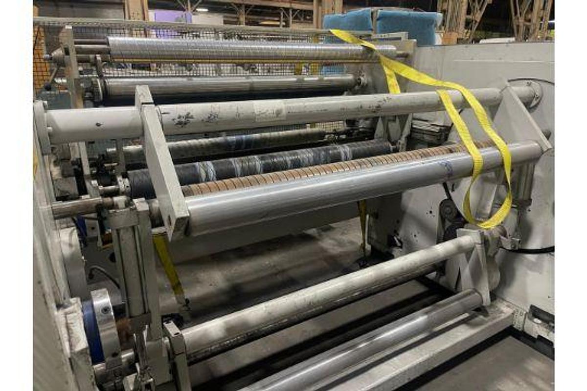 Used 58" WIDE COMEXI TURRET REWIND WITH SPLICING 32" DIAMETER
