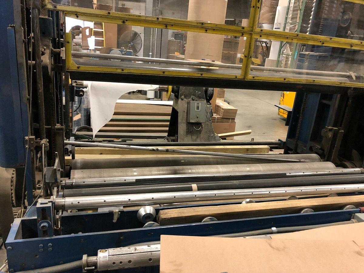 Used 72" WIDE CAMERON TYPE 428 SLITTER REWINDER FOR COUNTER ROLLS