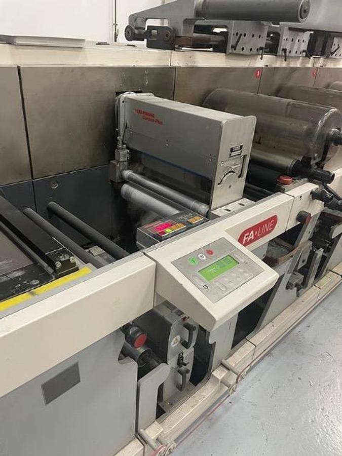 Used 16" WIDE NILPETER FA 4 NARROW WEB PRINTING PRESS 8 COLORS