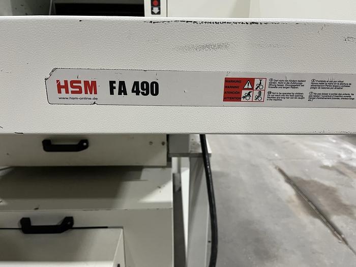 Used HSM FA 490.1 SHREDDER WITH BALER ATTACHMENT-PENDING