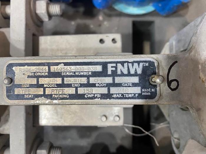 Used FNW MODEL 2020TN 3" SLIDE GATE KNIVE VALVE
