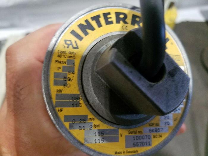 Used InterRoll Conveyor Motor Type P6K77 51.2 FPM 110V