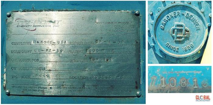 Used Item 0640 : Gardner Denver PZ10 Mud Pump