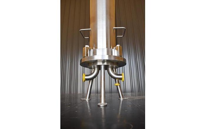 Used USED FILTER, CARTRIDGE TYPE, 1.5" INLET/OUTLET, 316L STAINLESS STEEL, SANITARY, UNUSED