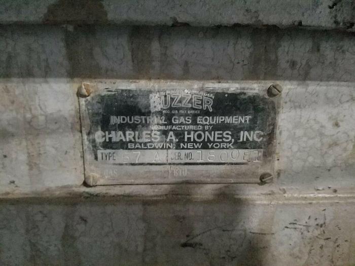 Used Hones Buzzer Industrial High Temp Burnout Furnace Oven Nat Gas 2000F