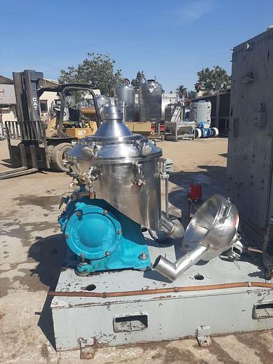 Used Centrifuge, Disc, Auto, Alfa Laval, BRPX-207, 316 S/st, 10 HP #S744533