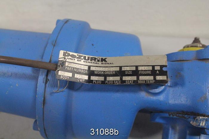 Used Dezurik 2055564 .75" Control Plug Valve #31088
