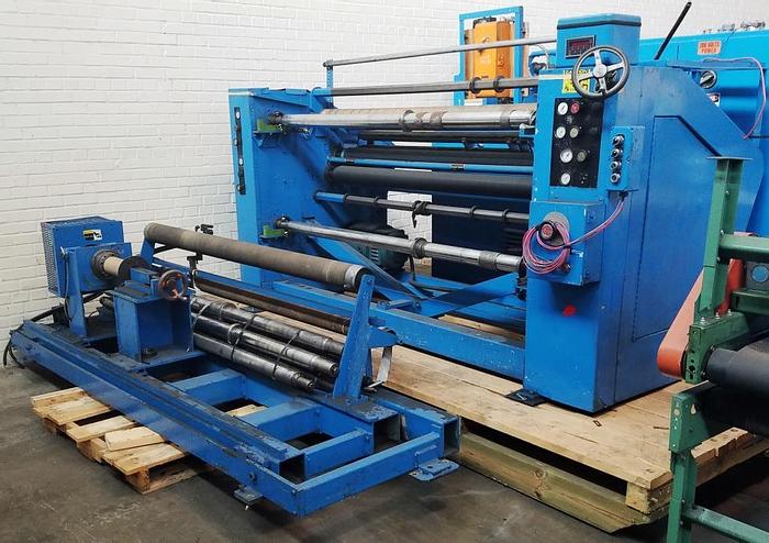 Used 72" ARROW DUPLEX SLITTER REWINDER SHAFTLESS UNWIND