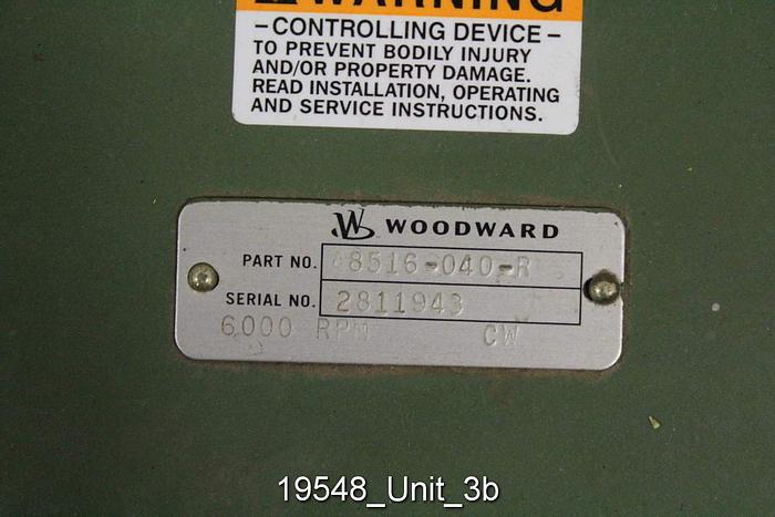 Unused Woodward A8516-040-R Govenors, (Unused) #19548