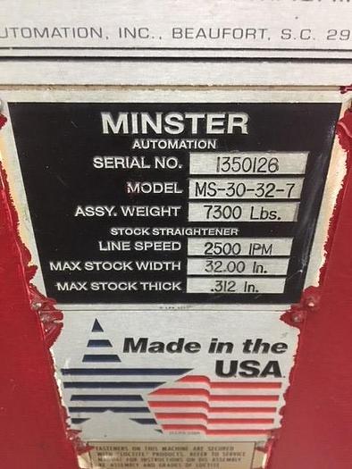Used MINSTER MS-30-32-7 / 15-38S