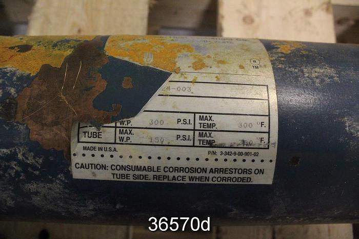 Used ITT Standard BCF Shell and Tube Heat Exchanger, 24" Length #36570
