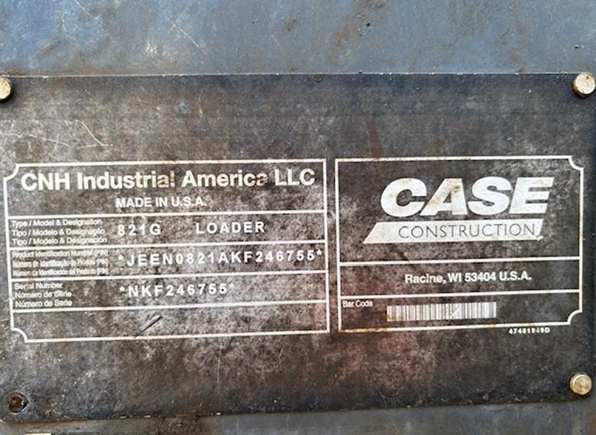 Used 2020 Case 821G wheel loader