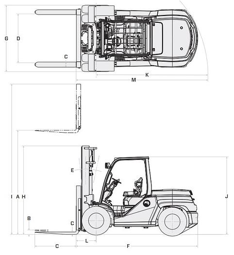 Used Toyota 8FD70U 15,000Lbs Warehouse Forklift