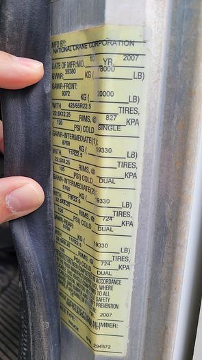 Used 2007 National Crane 1800