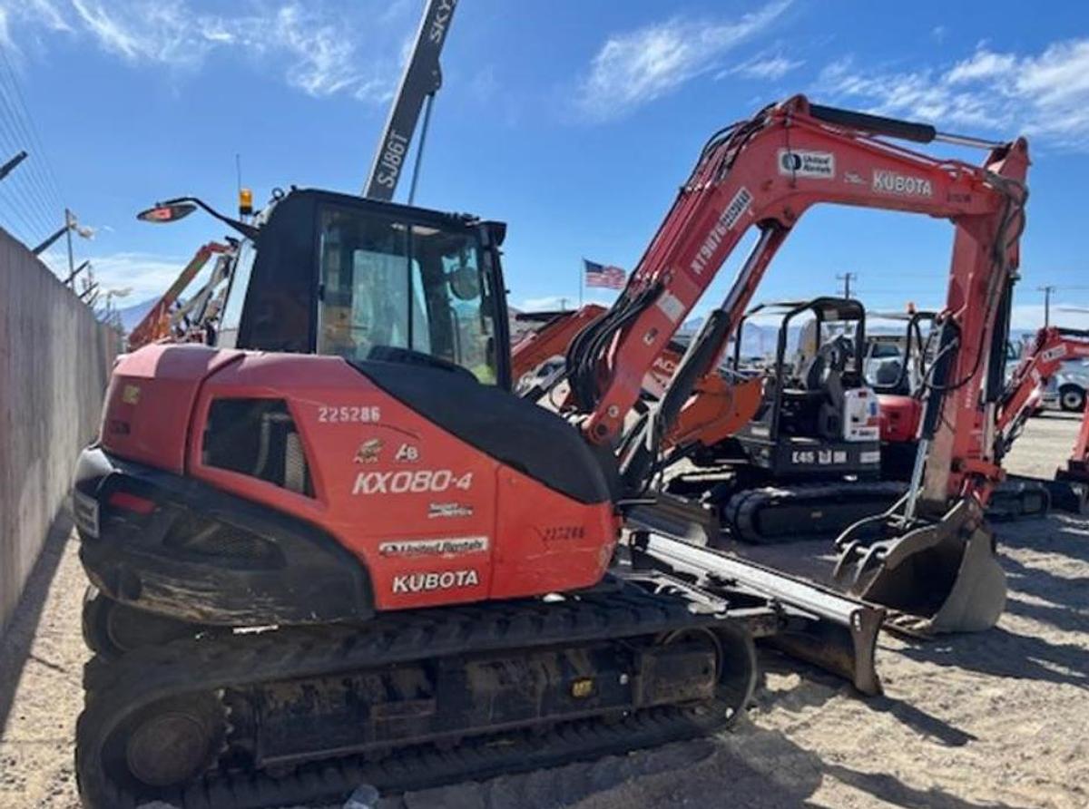 Used 2019 Kubota KX080-4SR3A Mini Excavator