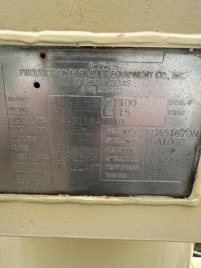 Used 2018 Production Facilities Vent Gas Scrubber