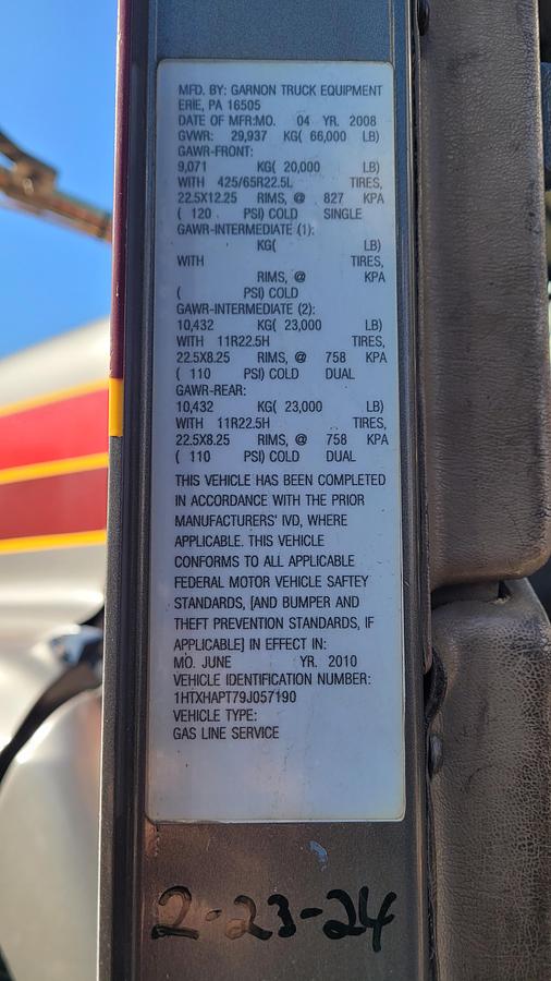 Used 2008 International Cement Pumper