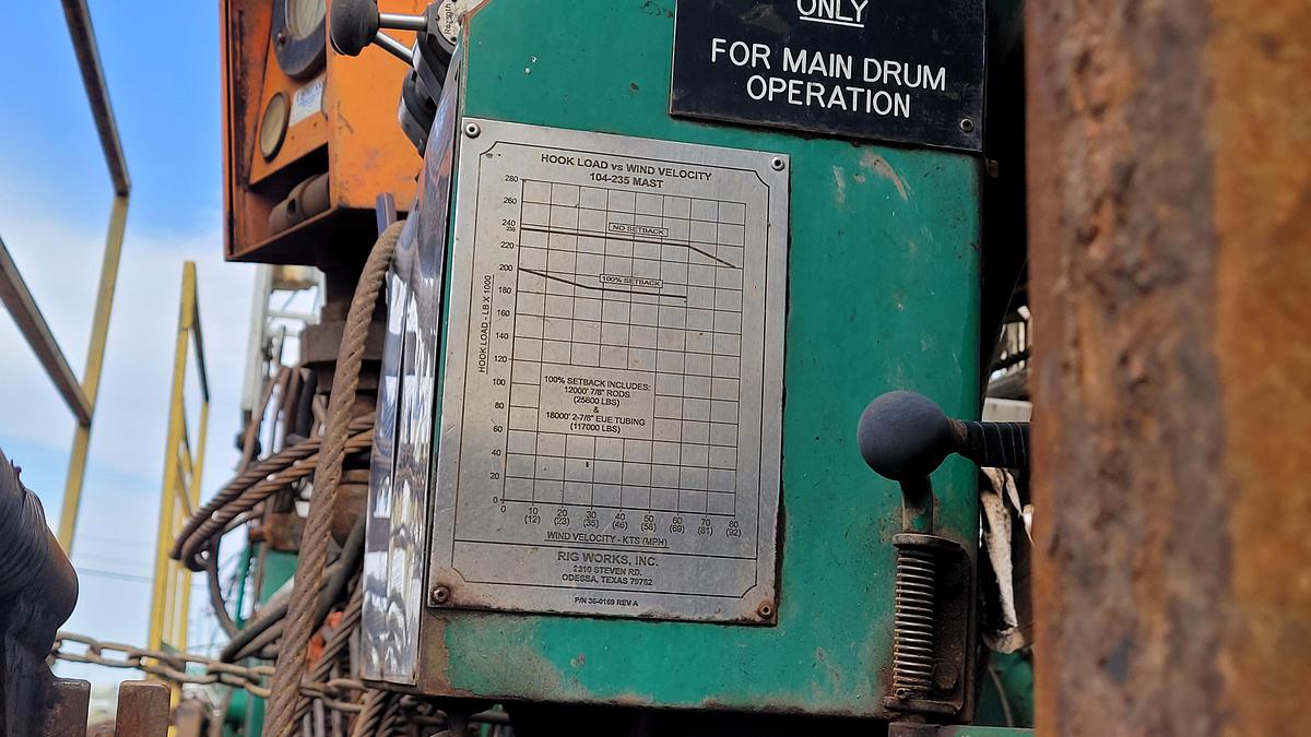 Used 2013 Rig Works Mustang 550 Workover Rig