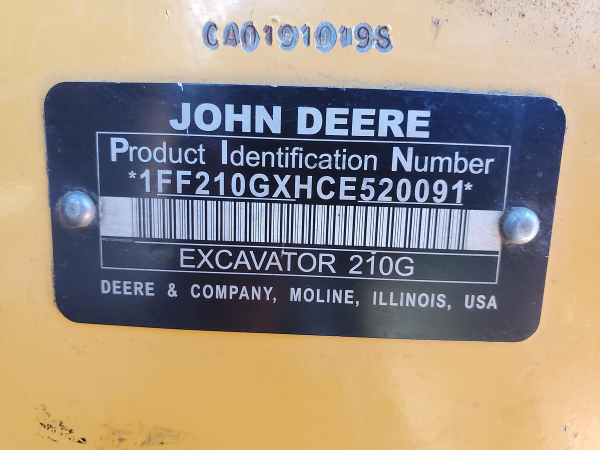 Used 2012 John Deere 210G LC Excavator
