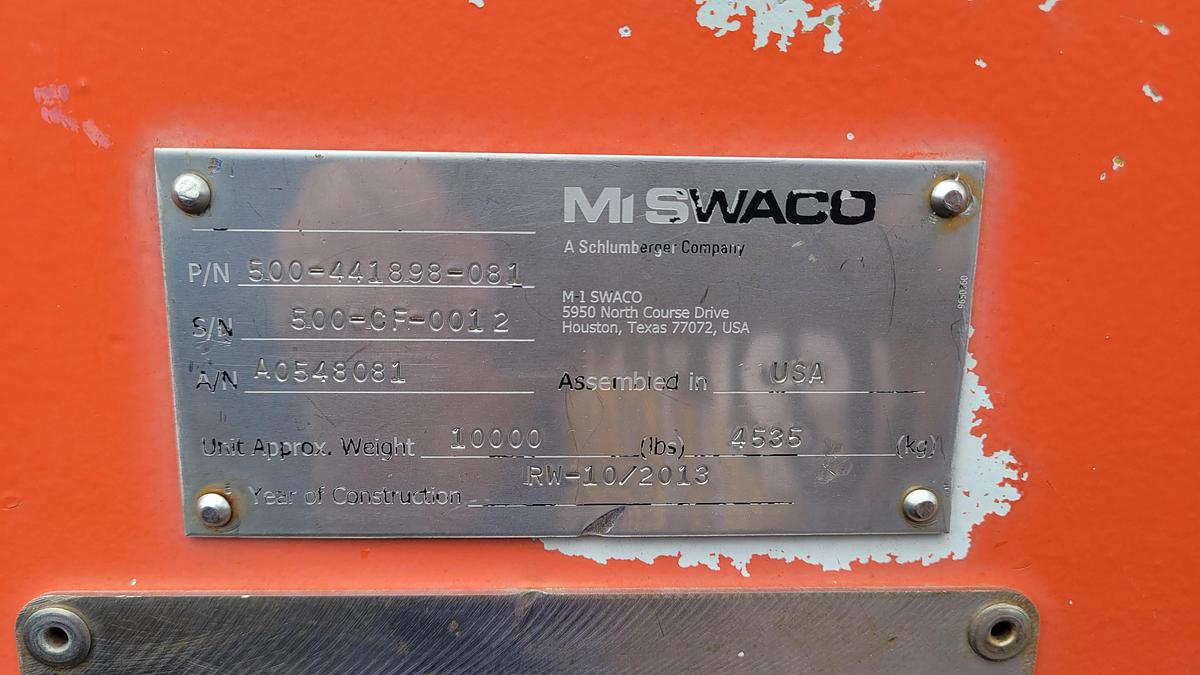 Used 2013 MI SWACO CD 500 UV Centrifuge