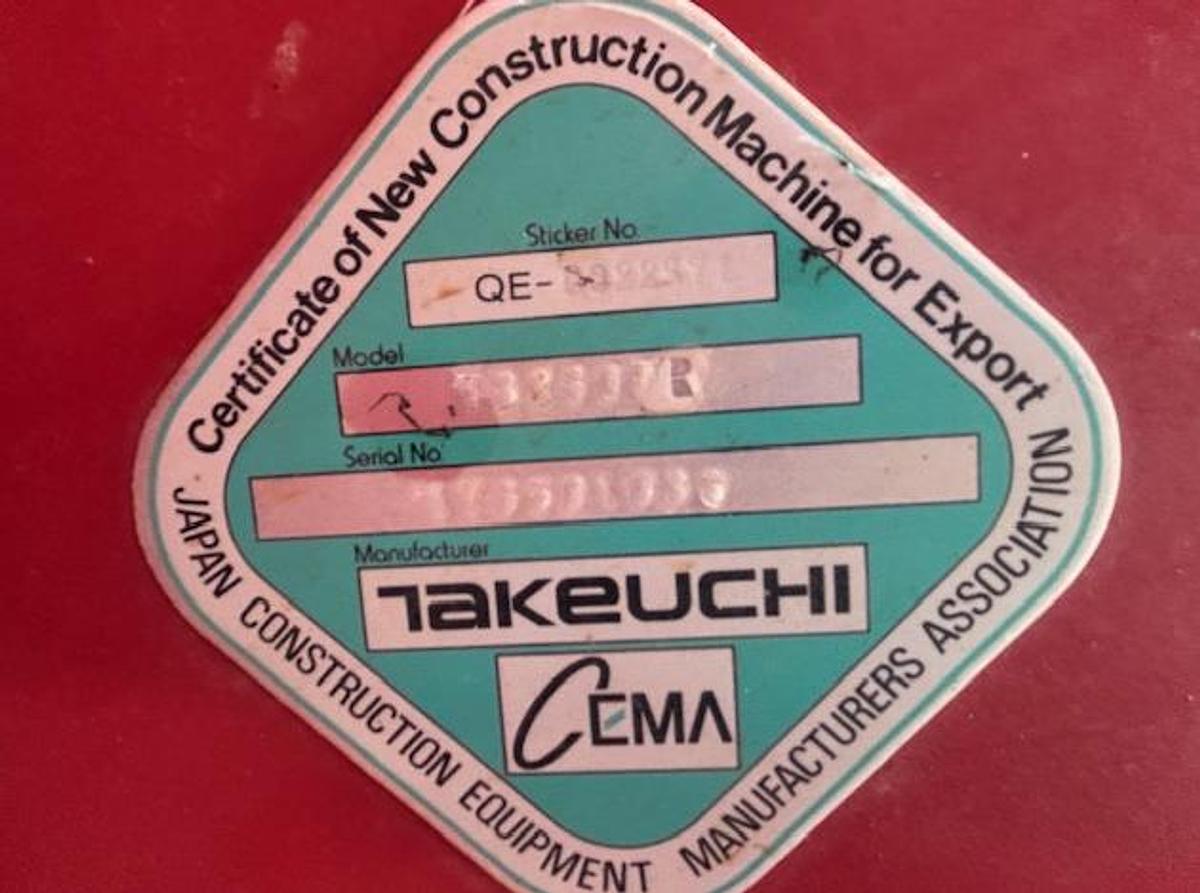 Used 2018 TAKEUCHI TB280FR